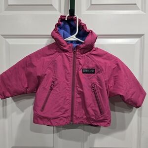 Lands End Girls Coat Sz 18 Mos Pink Polartec Hooded Lined